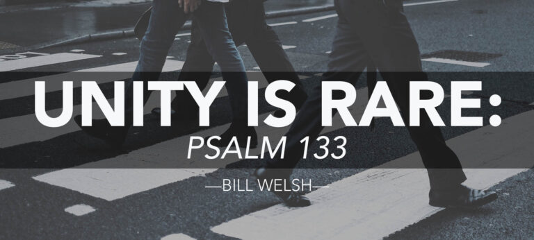 Unity is Rare: Psalm 133