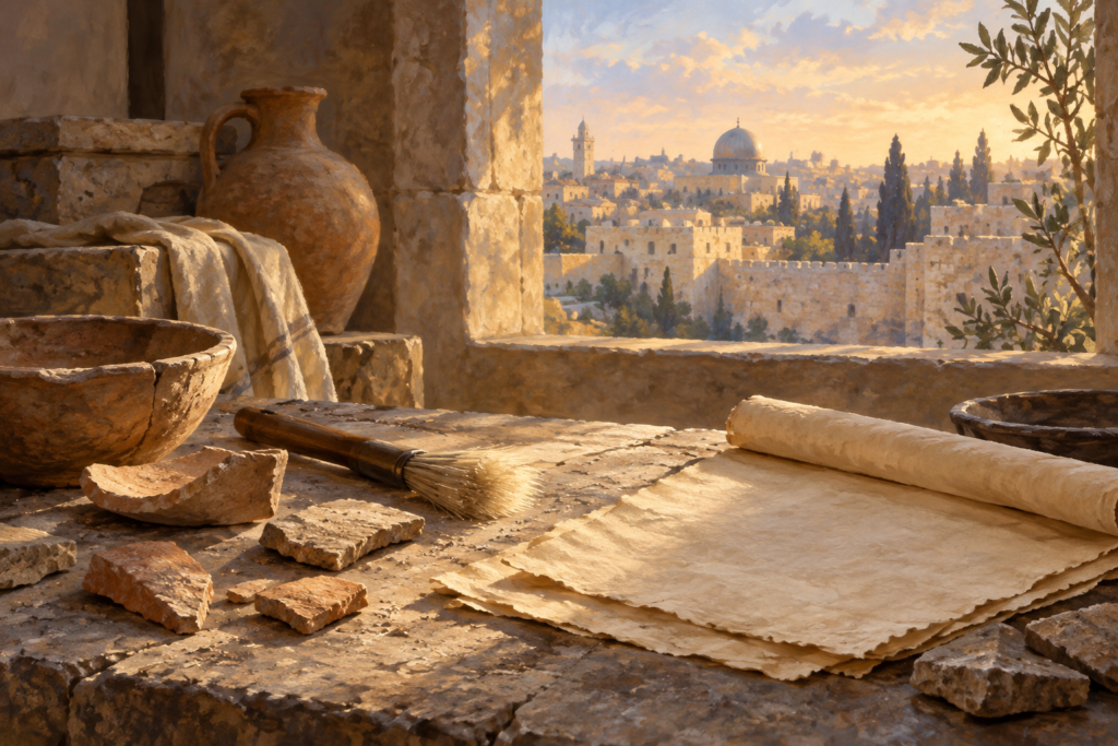 Editorial illustration for The James Ossuary: The Earliest Witness to Jesus and His Family?
