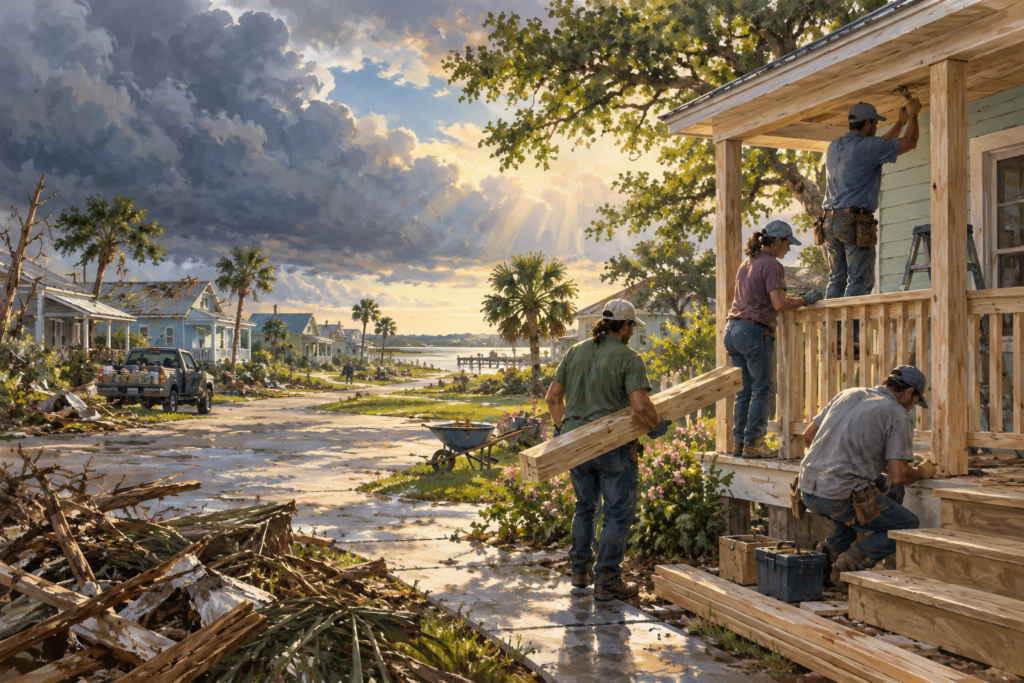 Editorial illustration for Update on Hurricane Laura
